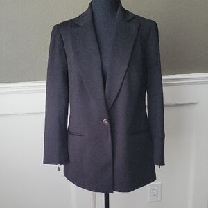 Kasper Black Single-Button Blazer Jacket